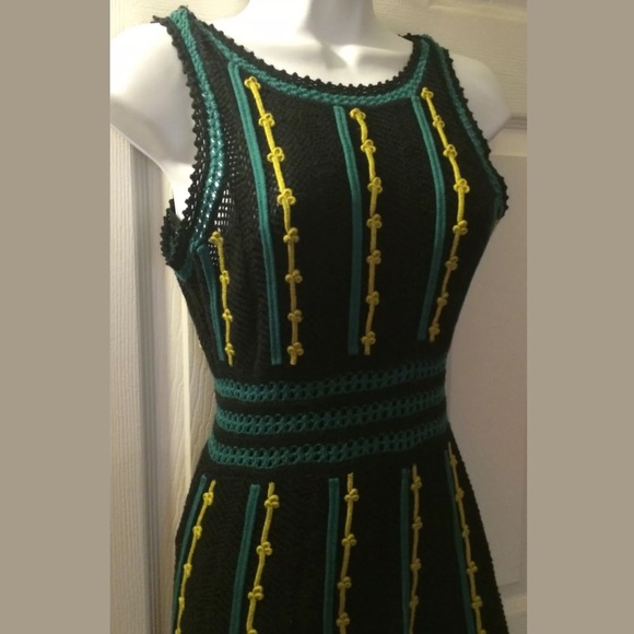 Anthro LAUREATE LANE Fields Dress Sweater Crochet - Picture 4 of 8